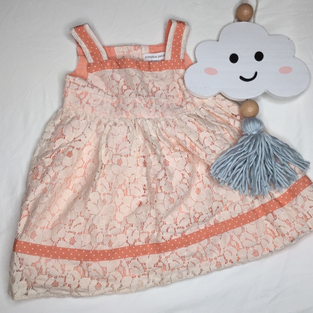 Pumpkin Patch lil girl dress -shabby chic